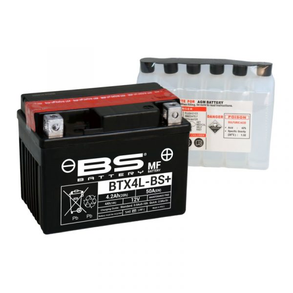 Аккумулятор для мотоцикла HONDA BS Battery BTX4L-BS (YTX4L-BS) AGM 4.2 А/ч купить c бесплатной доставкой