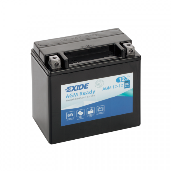 Мото аккумулятор для мотоциклов, квадроциклов Exide AGM 12-12 (YTX14-BS) 12 А/ч купить в интернет-магазине