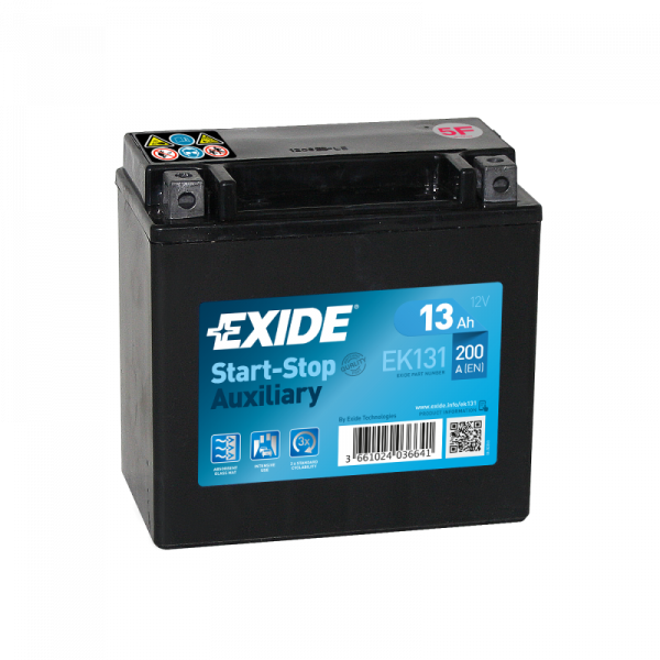 Мото аккумулятор Exide AGM Start-Stop Auxiliary EK131 (YTX14-BS) 13 А/ч в интернет-магазине заказать с бесплатной доставкой