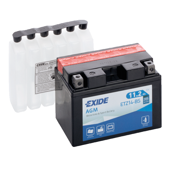 Мото аккумулятор Exide ETZ14-BS (YTZ14S) AGM 11.2 А/ч для мотоциклов, квадроциклов купить в интернет-магазине