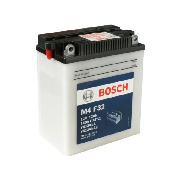 Купить мото аккумулятор Bosch M4 F32 (YB12AL-A) 12 А/ч