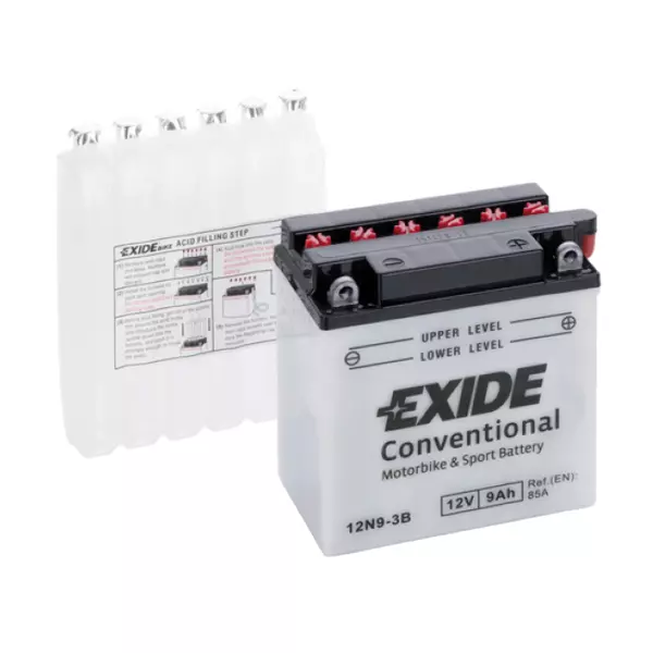 Мото аккумулятор Exide Conventional 12N9-3B (YB9L-B) 9 А/ч заказать онлайн